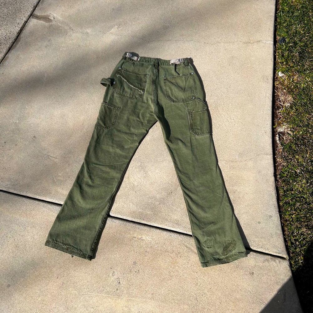 Vuja de ss19 army green double knee pants